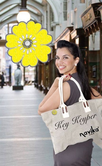 Yellow Flower Key Keyper Keychain