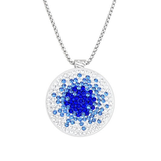 Paris at Night Micro Pave Crystals Ball Marker - Serenity    Magnetic Necklace
