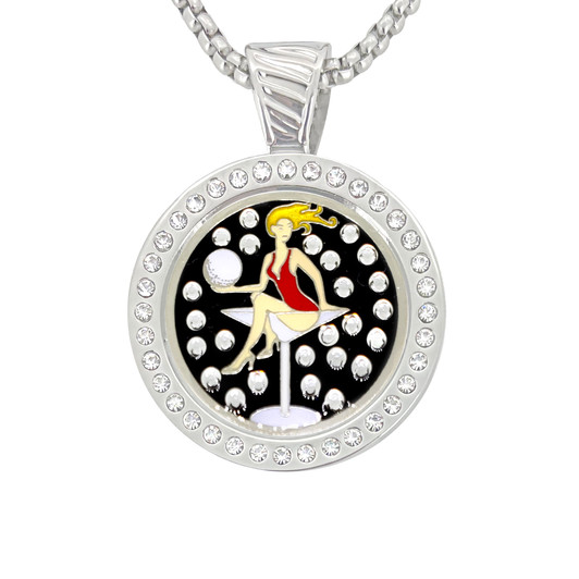 Chameleon Magnetic Necklace with Interchangeable  Swarovski Crystal Ball Marker Golfaholic