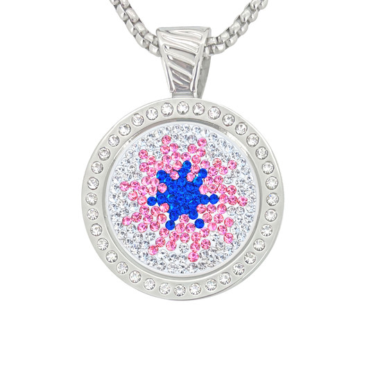 Chameleon Magnetic Necklace with Interchangeable Micro Pave Crystal  Ball Marker Twilight