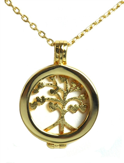 Live Love Life Gold Necklace with Women's Place adorned with Crystals from Swarovski® Charm