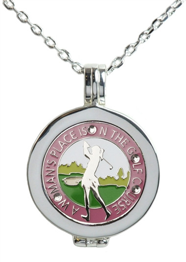 Live Love Life Silver Necklace with Women's Place adorned with Crystals from Swarovski® Charm