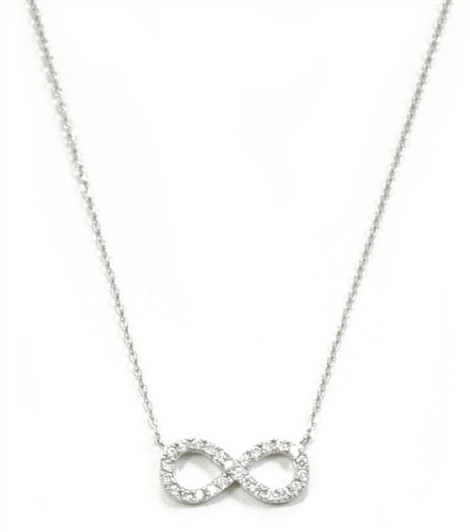 Navika Sterling Silver Infinity Necklace