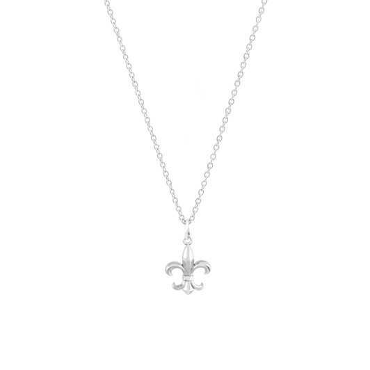 Navika Fleur de Lis Silver Charm Necklace