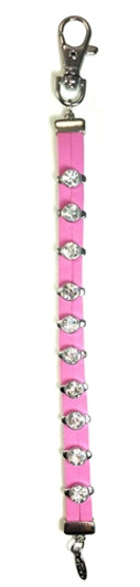 Pink Leather Crystal Bead Stroke Counter