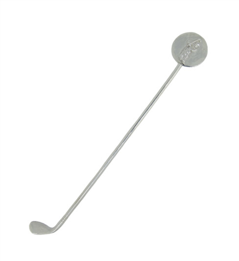 Sterling Silver .925 Drink Stirrer - Lady Golfer - Set Of 4