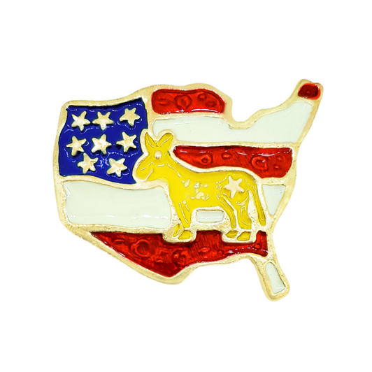 Democratic US Flag Tac Pin