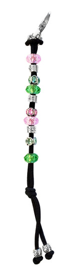Pink/Green Crystal Mantra Bead Golf Stroke Counter