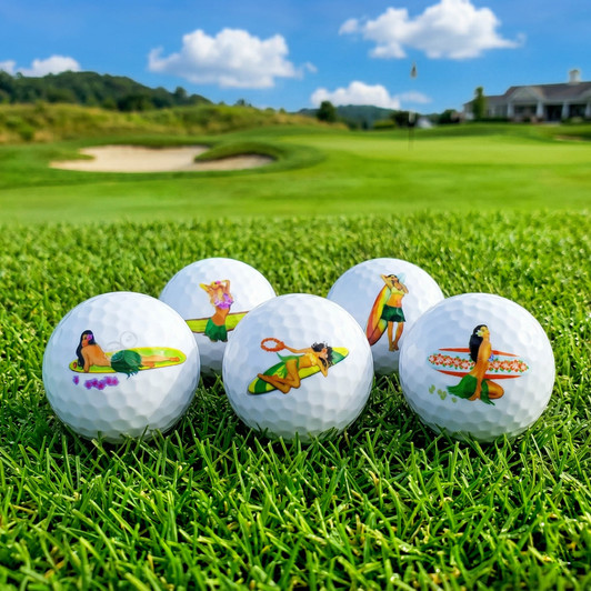 Hawaiian Hula Girl  Golf Balls - 12 Golf Ball Combo
