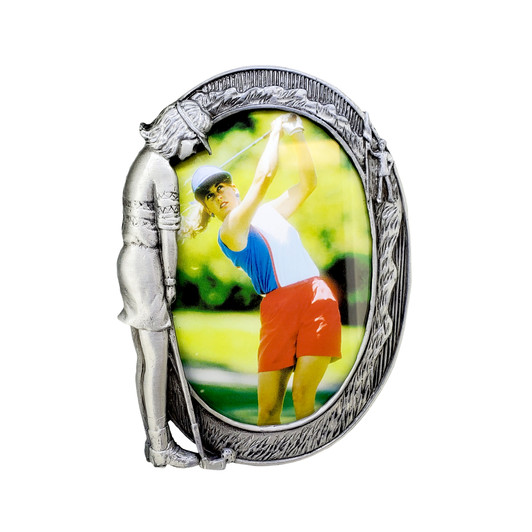 Picture Frame - Lady Golfer Pewter Frame