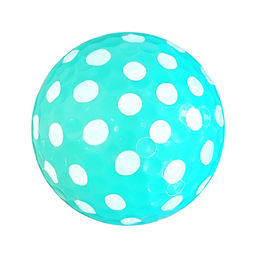 Gift Set - Clear Ditty Bag with Turquoise Blue Polka Dot Golf balls, "I Love Paris" Golf Ball & Microfiber Towel Set