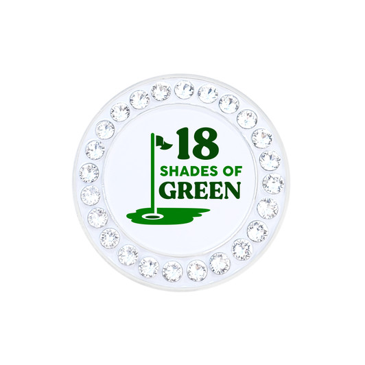 18 Shades of Green Ball Marker With Swarovski Crystals | Hat Clip Included