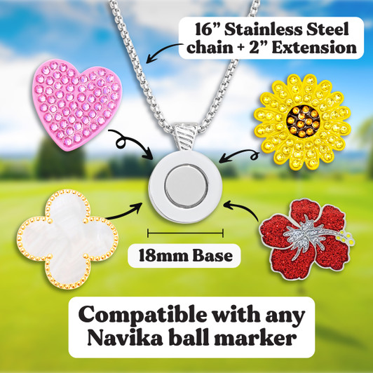 Longhorn Ball Marker on Serenity Magnetic Necklace