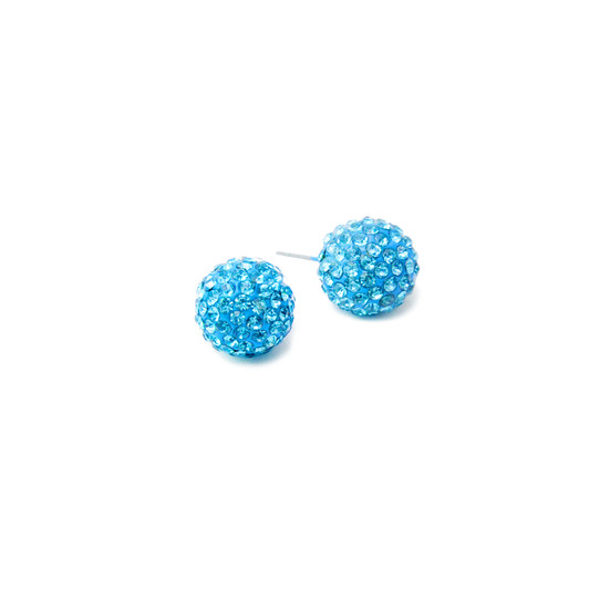 Turquoise Crystal Golf Ball Earrings Turquoise Crystal Golf Ball Earrings