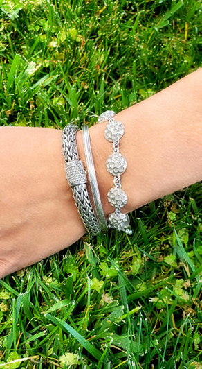 Sterling Silver Golf Balls Bracelet Sterling Silver Golf Balls Bracelet