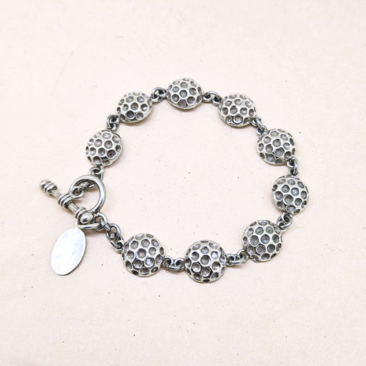 Sterling Silver Golf Balls Bracelet Sterling Silver Golf Balls Bracelet