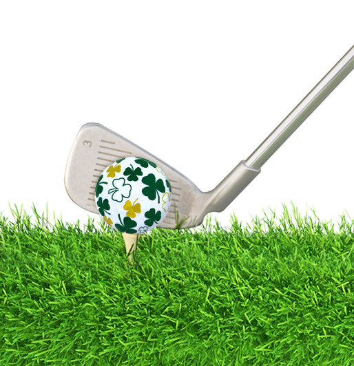 Golf Balls - Lucky Clovers Multi-Printed on White
