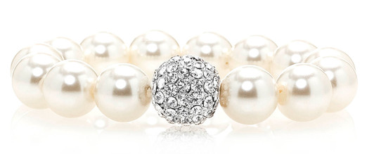 Gift Set - Pearl Bracelet, Pink Polka Dot Ball Marker & Matching Golf Ball Gift Set