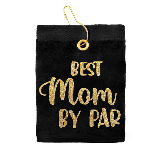 Golf Towel - "Best Mom By Par" Terry Cloth Golf Towel