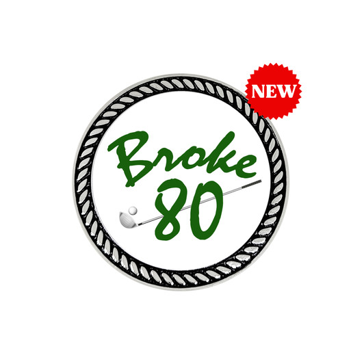 Broke 80 Ball Marker with Hat Clip