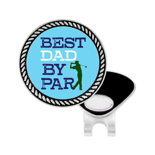 Best Dad By Par Ball Marker with Hat Clip