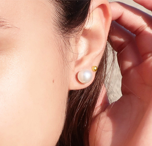 10mm Hand-Knotted Faux Glass Pearl Necklace & Earrings Set