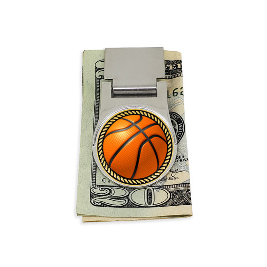 Money Clip with Removable Basketball Ball Marker