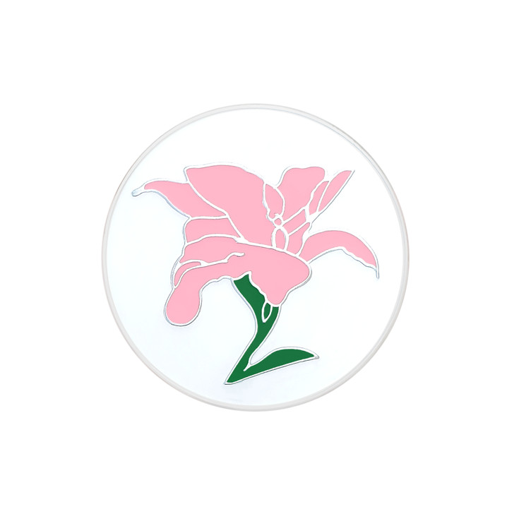 Lily Pink Ball Marker with Hat Clip