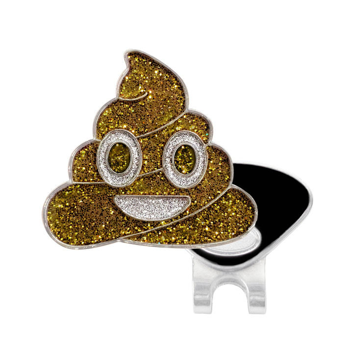 Emoji Oh $h!t (Poop) Glitzy Ball Marker with Hat Clip