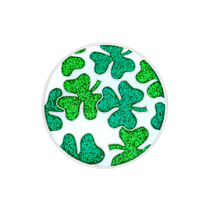 Shamrock Glitzy Ball Marker with Hat Clip