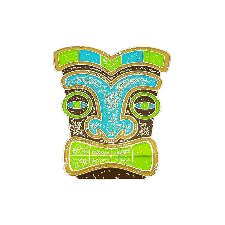 Tiki God Glitzy Ball Marker with Hat Clip