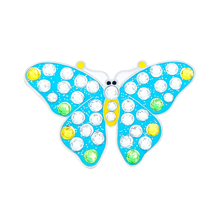 Blue Butterfly Golf Ball Marker with Swarovski Crystals by Navika