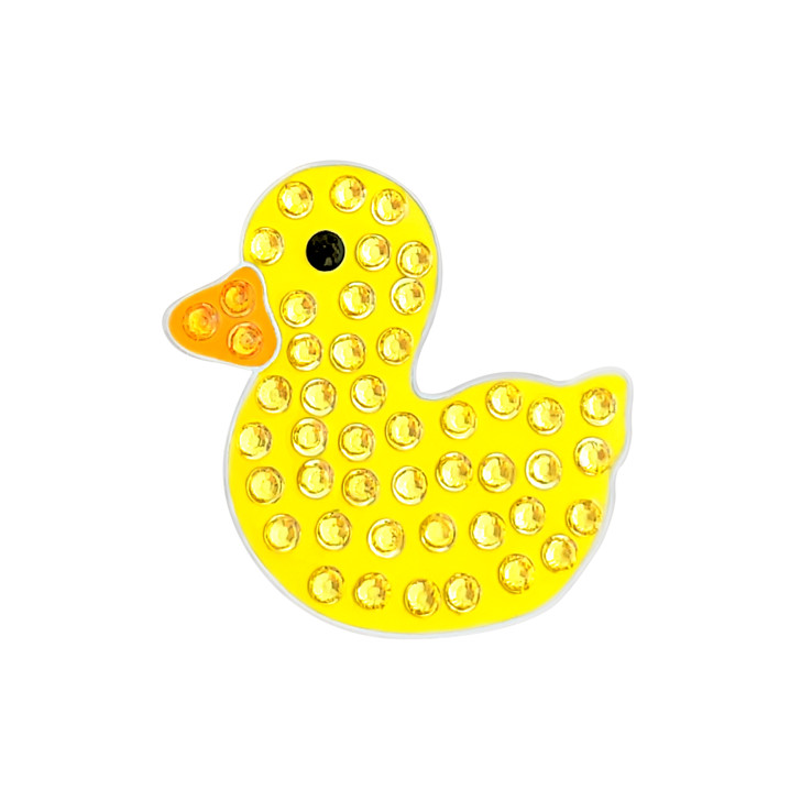 Rubber Ducky Golf Ball Marker with Swarovski Crystals by Navika