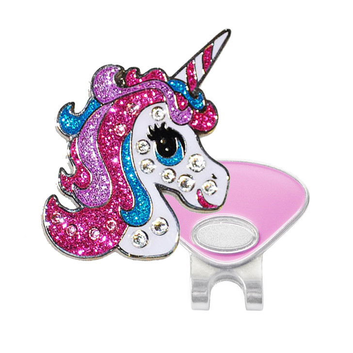 Unicorn Ball Marker adorned with Crystals from Swarovski®- with Hat Clip