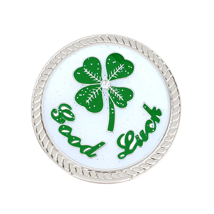 Four Leaf Clover Good Luck Glitzy Magnetic Kicks Candy Shoe Ball Marker