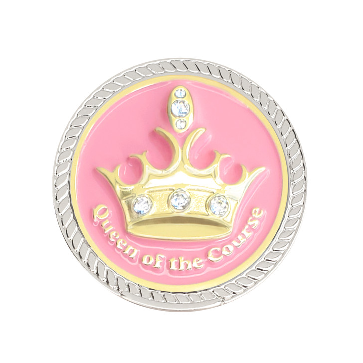 Pink Queen of the Course Magnetic Kicks Candy Shoe Ball Marker adorned with Crystals from Swarovski®