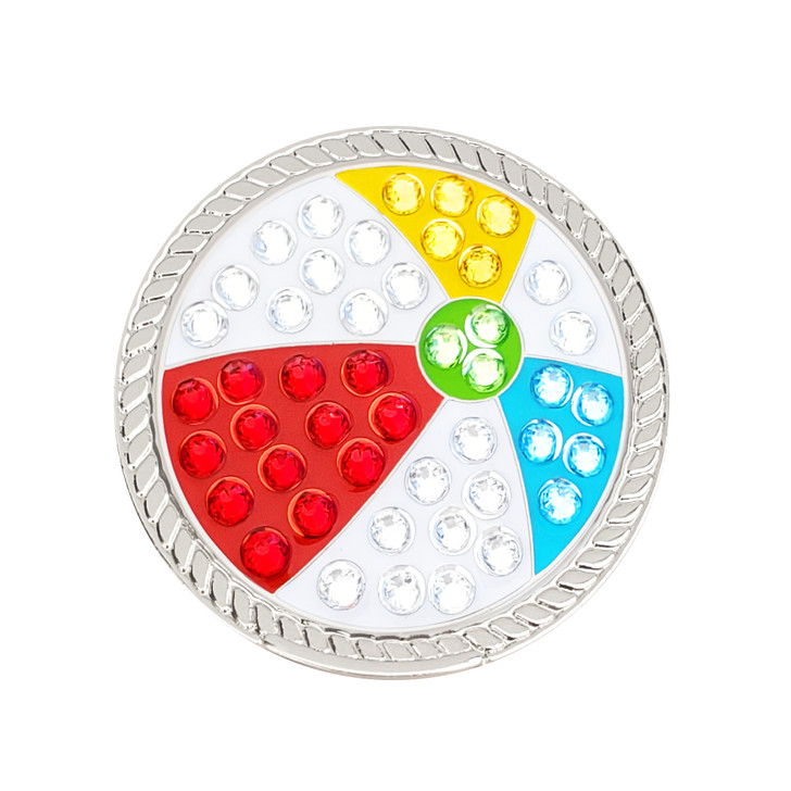 Beach Ball Magnetic Kicks Candy Shoe Ball Marker adorned with Crystals from Swarovski®