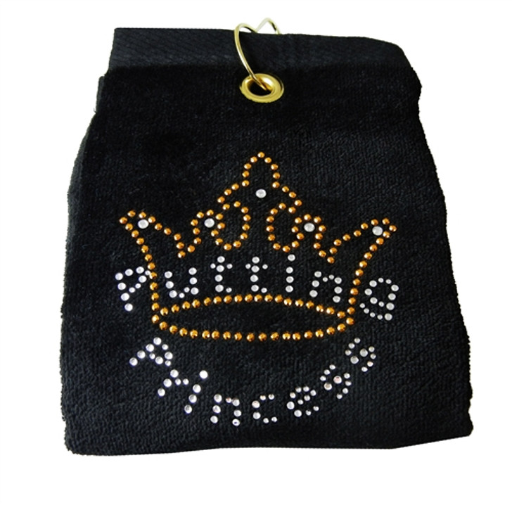 Golf Towel - Putting Princess Crystal Terry Golf Towel