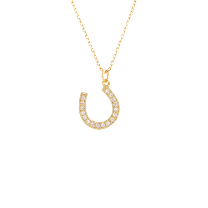 LE STALLION DIAMOND HORSESHOE NECKLACE (LARGE) – Justine Legold Jewelry