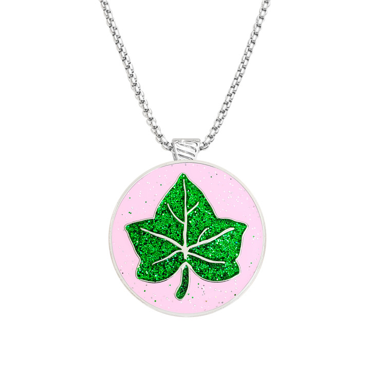 Pink / Green Ivy Ball Marker on Serenity Magnetic Necklace