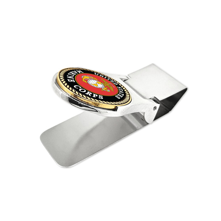 Magnetic Money Clip with Removable US Marine Corps Ball Marker