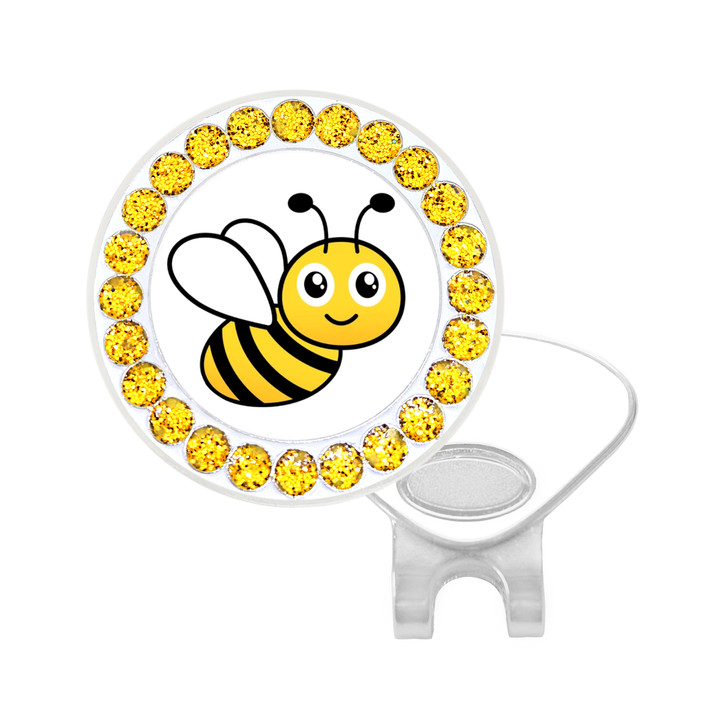 Bumblebee Glitzy Ball Marker with Hat Clip