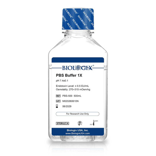 PBS Buffer 1X, Phosphate Buffered Saline Solution, 500mL
