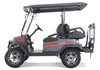 Tao Motor Champion TA 2+2 (Champ) Electric Golf Cart, Aluminum Alloy Wheels Large Colorful TFT Display - Black Side view