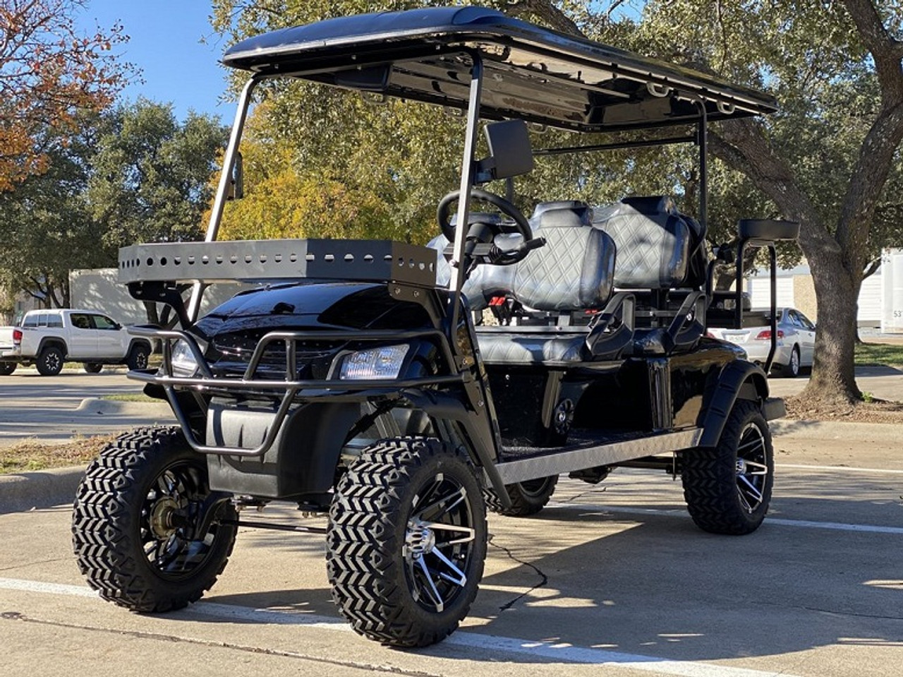 Electric Dynamic Enforcer Limo Golf Cart - BLACK