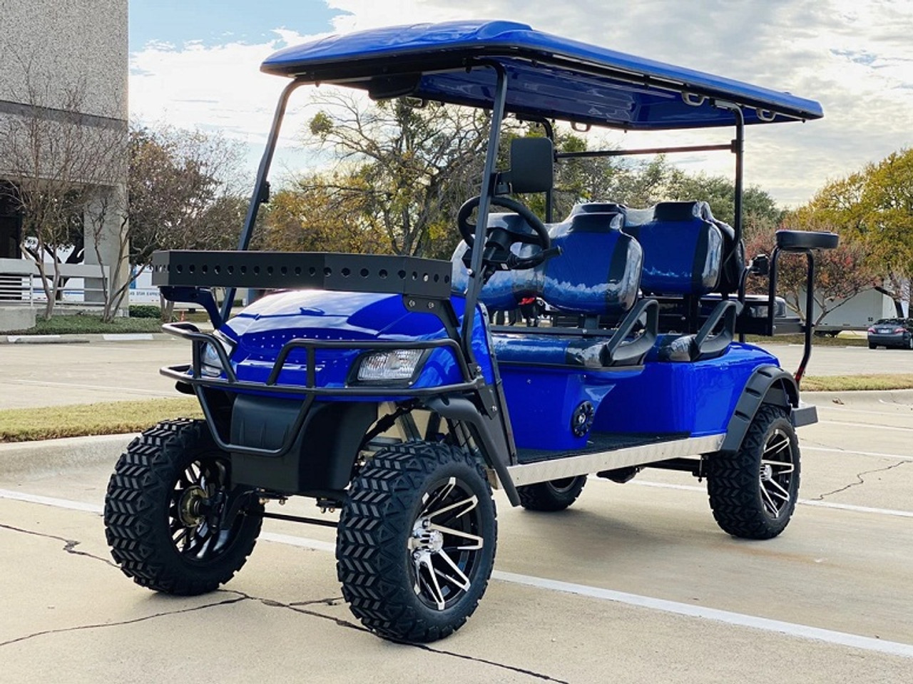 Electric Dynamic Enforcer Limo Golf Cart - BLUE