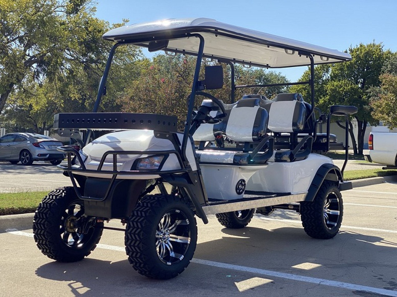 Electric Dynamic Enforcer Limo Golf Cart -WHITE