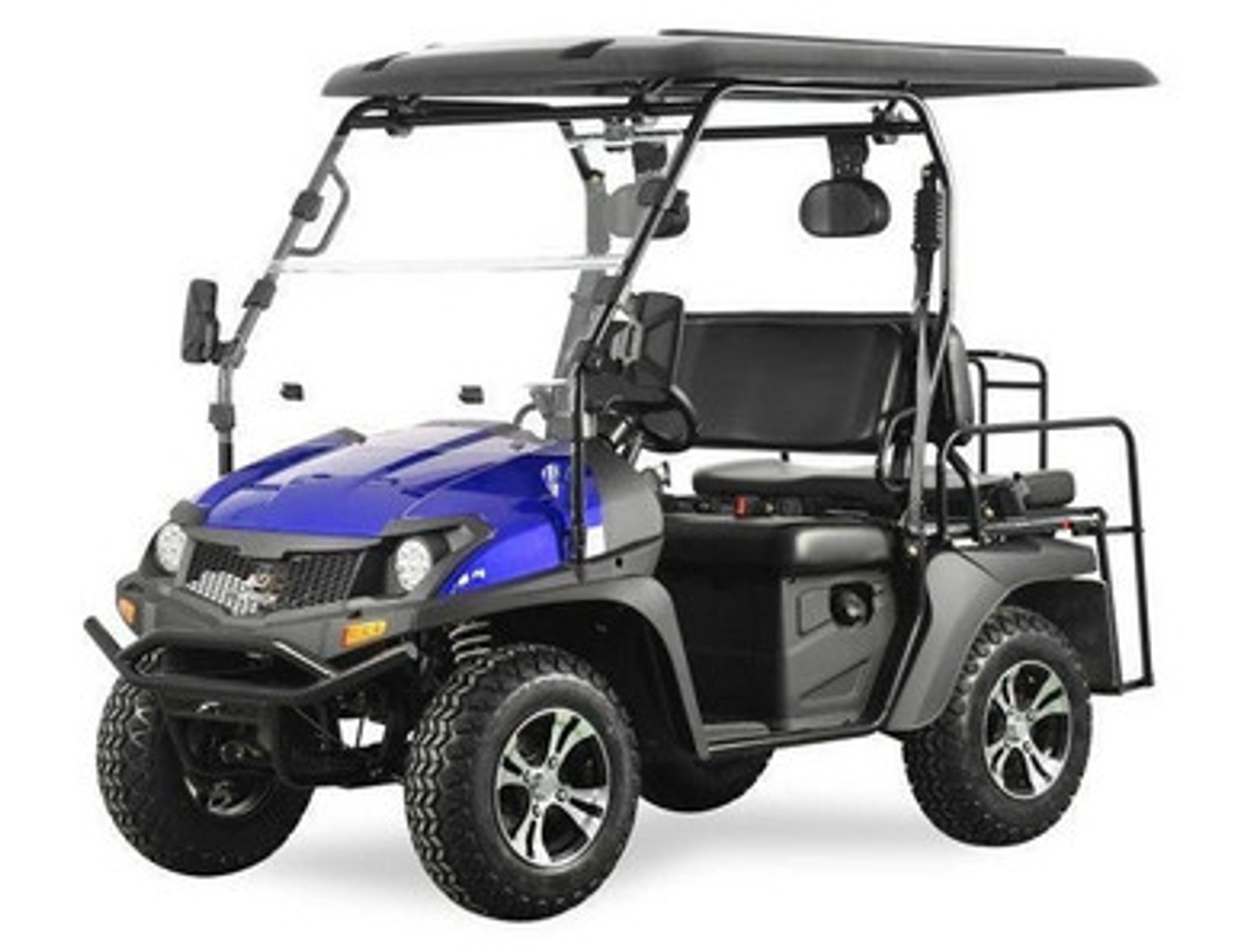 TrailMaster Taurus 200GX EFI UTV Golf cart extended roof long roof, 4 seat with optional dump bed - Blue