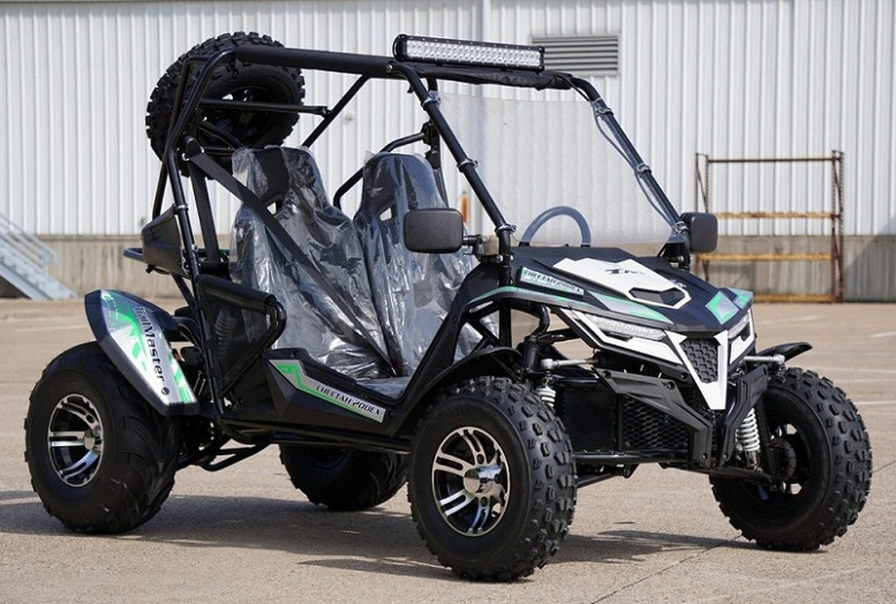 Trailmaster Cheetah 200EX Off Road UTV / Go Kart / side-by-side Wind Shield, Light bar, Spare Tire, Upgraded Center Pivot rear end, Fuel Injected Right Side View
