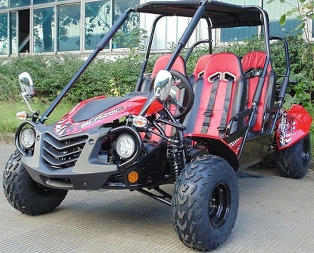 TrailMaster Blazer4 200X 200CC Family Size 4-Seater Go Kart, 4-Stroke, Single Cylinder, Air Cooled - Red